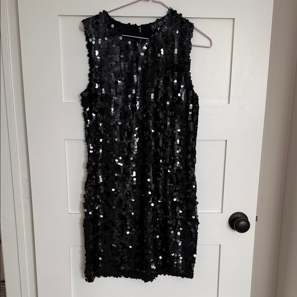Armani Jeans Sparkling Black Mini Dress